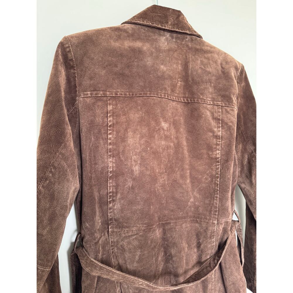 Vintage Wilson’s Genuine Leather Jacket - Women’s Y2K Belted Suede Jacket - Picture 7 of 10